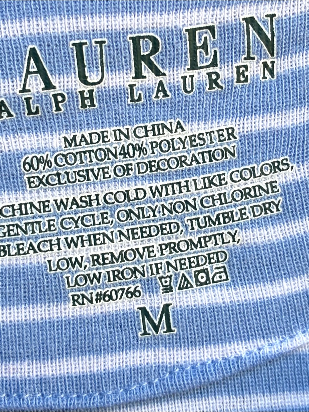 Lauren Ralph Lauren Blue Striped Nightdress Sz Medium - Picture 3 of 4